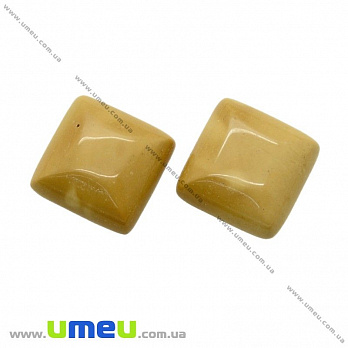 Кабошон нат. камінь Мукаіт, Квадратний, 14х14 мм (KAB-020575)