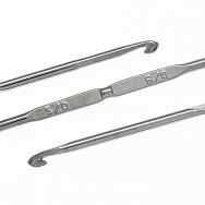 Гачок для в'язання сталевий CORN двосторонній 5,0 мм та 6,0 мм, 1 шт (YAR-051949)