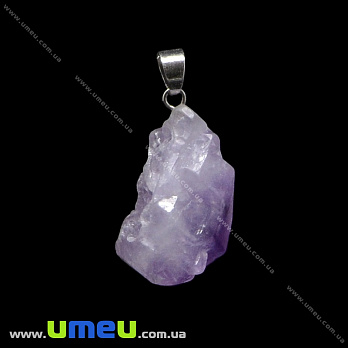 Підвіска з натурального каменю Аметист, 31х20х13 мм (POD-026105)