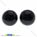 Глазки со штифтом круглые (с заглушками), 24 мм, Черные, 1 комплект (DIF-030531)
