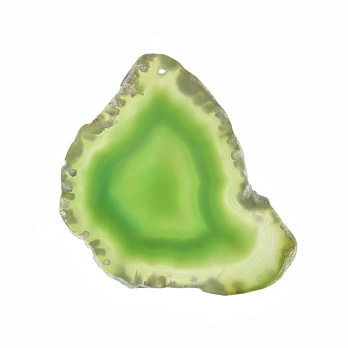 Зріз Агату, Зелений, 67х50 мм (POD-020158)