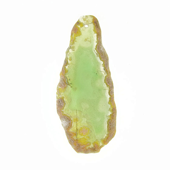 Зріз Агату, Зелений, 82х34 мм (POD-022114)