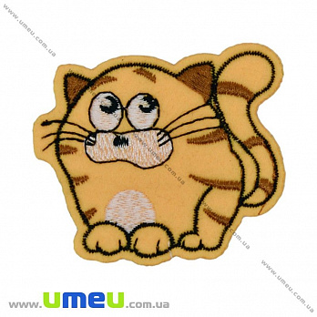 Термоаплікація дитяча Котик, 6,5х5,5 см (APL-029996)