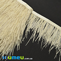 Перья страуса на ленте, 8-10 см, Бежевые (PER-047469)