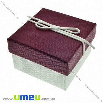 Подарочная коробочка Квадратная, 8,5х8,5х6 см, Бордовая, 1 шт (UPK-023091)