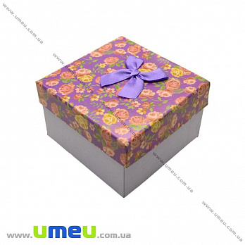 Коробочка подарочная с подушечкой, 9х9х5,5 см, Сиреневая, 1 шт (UPK-019061)