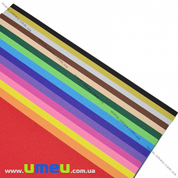 Картон двосторонній KRESKA, А4, 15 кольорів, 15 листів, 180 г / м2 (DIF-021695)