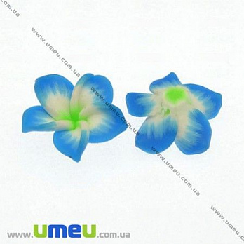 Бусина FIMO Цветок, 15 мм, Синяя, 1 шт (BUS-007681)