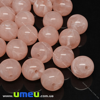 [Архів] Намистина імітація натурального каменю, Кругла, 8 мм, Персикова (BUS-035008)