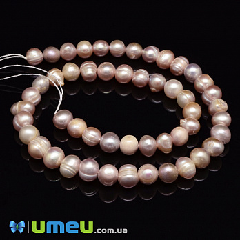 Намистини натуральні річкові Перли пудрові, 7-9 мм (BUS-048776) Намистини натуральні річкові Перли пудрові, 7-9 мм (BUS-048776)