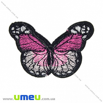 Термоаппликация Бабочка, 7х5 см, Розовая, 1 шт (APL-022191)