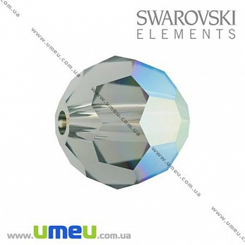 Бусина Swarovski 5000 Black Diamond AB, 8 мм, Граненая круглая, 1 шт (BUS-005347)