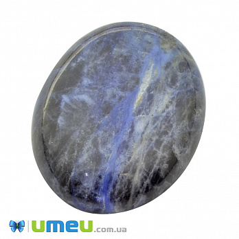 Кабошон нат. камінь Содаліт (2 сорт), Овал, 40х30 мм (KAB-050046)