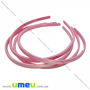 Обруч пластиковий перламутровий, 7,5 мм, Рожевий (OSN-020811)
