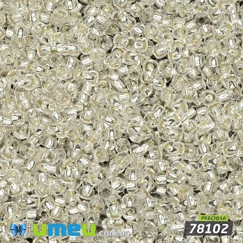 Бісер чеський 15/0, №78102, Сріблястий, Блискучий (BIS-031306)