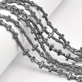 Намистини Гематит, Нат. камінь, Хрест, 10х8 мм (BUS-057827)