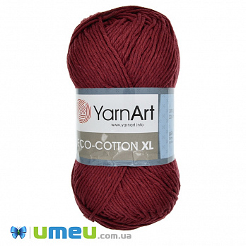 Пряжа YarnArt Eco-cotton XL 200 г, 220 м, Бордовая 776, 1 моток (YAR-038371)