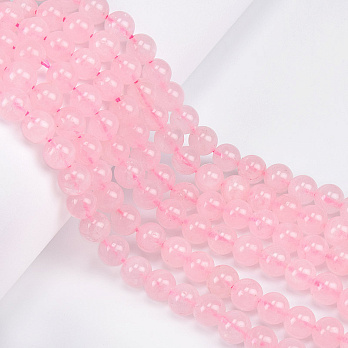 Бусины Кварц розовый, Натур. камень, 8,5 мм, Круглые, 19 см (BUS-060925)