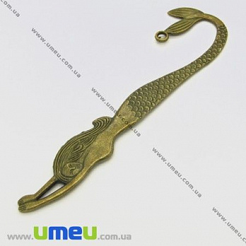 [Архів] Закладка для книг Русалка, Антична бронза, 122 мм (OSN-004043)