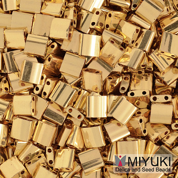 Бісер японський Miyuki TILA №191, 5х5 мм, Позолота 24 kt (BIS-053340)
