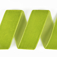 Лента бархатная, 25 мм, Салатовая (LEN-061119)