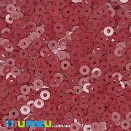 Паєтки Італія круглі плоскі, 3 мм, Червоні №4064 Rosso Vivo Opaline, 3 г (PAI-039144)