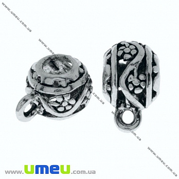 Основа для кулона Бейл, 14х8х10 мм, Античне срібло (OSN-016934)