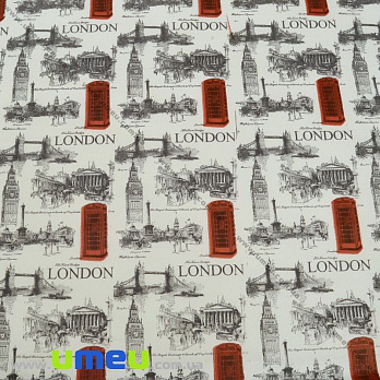 Упаковочная бумага Лондон, Белая, 70х100 см, 1 лист (UPK-023549)