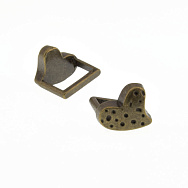 Намистини мет. Серце, 12х11 мм, Антична бронза (BUS-003134)