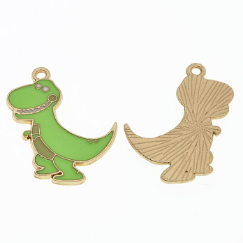 Підвіска метал. Динозавр зелений, 28х22 мм, Золото (POD-054695)