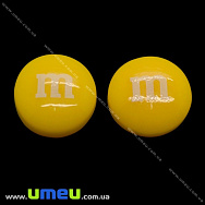Кабошон з полімерної глини M - M's жовтий, 14 мм (KAB-011711)