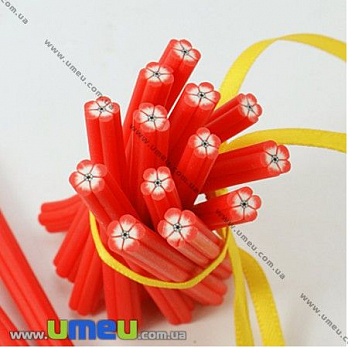 Палочка FIMO Цветок красный, 50 мм, 1 шт (DIF-003566)