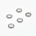 Бусины из нерж. стали Круглые плоские, 7х2,5 мм, Темное серебро (STL-058412)