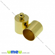 Колпачок металлический, 11х7 мм, Золото, 1 шт (OBN-032335)