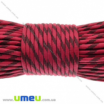 Шнур паракорд семижильный меланж 4 мм, Красный, 1 м (LEN-024913)