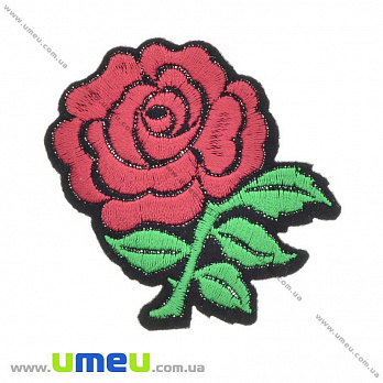 Термоаппликация Роза красная, 6х6 см, 1 шт (APL-024615)