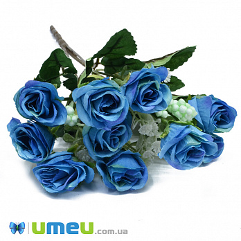 Букет троянд, 33 см, Блакитний (DIF-048297)