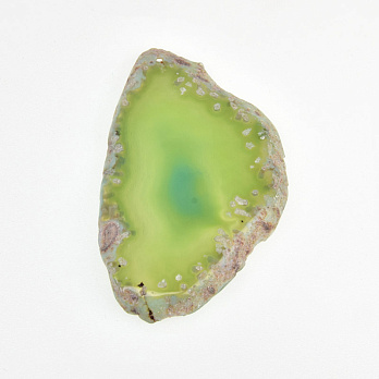 Зріз Агату, Зелений, 69х42 мм (POD-022104)