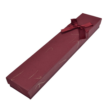 Подарункова коробочка Прямокутна, 21х4х2,5 см, Бордова (UPK-053871)