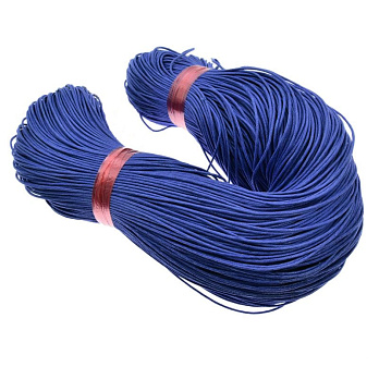 Вощеный шнур (коттон), 1,5 мм, Синий, 1 м (LEN-053323)