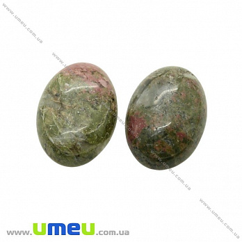 Кабошон нат. камінь Унакіт, Овал, 18х13 мм (KAB-020566)
