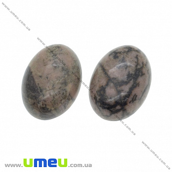 Кабошон нат. камінь Родоніт, Овал, 25х18 мм (KAB-036121)