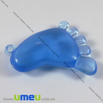[Архів] Підвіска пластикова Ніжка, Синя, 38х32х10 мм (POD-001414)