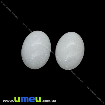 Кабошон нат. камінь Нефрит білий, Овал, 18х13 мм (KAB-020291)