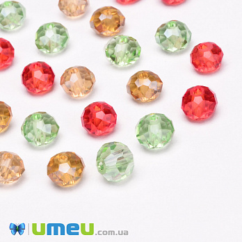 Намистини ронделі, 6х4 мм, Мікс (BUS-050958)