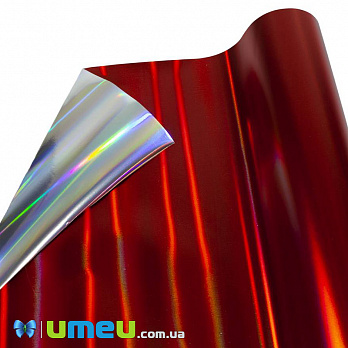 Упаковочная пленка Метафлекс + Голограмм, Красная, 60х100 см, 1 лист (UPK-039841)