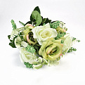 Букет роз, 37 см, Кремово-зеленый, 1 шт (DIF-054090)