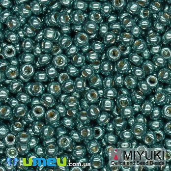 Бісер японський Miyuki круглий RR 11/0 №4217 Duracoat Galvanized, Бірюзовий (BIS-045708)