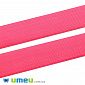 Резинка плоска 25 мм, Рожева яскрава (LEN-046117)