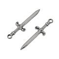 Подвеска из нерж. стали Меч, 33,5х10 мм, Темное серебро (STL-060680)